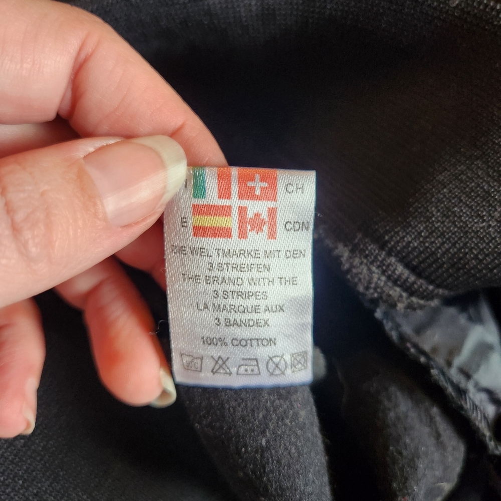 Adidas 1990s Climalite Track Jacket Black/Gold 3-stripes Size L-XL - Picture 9 of 9